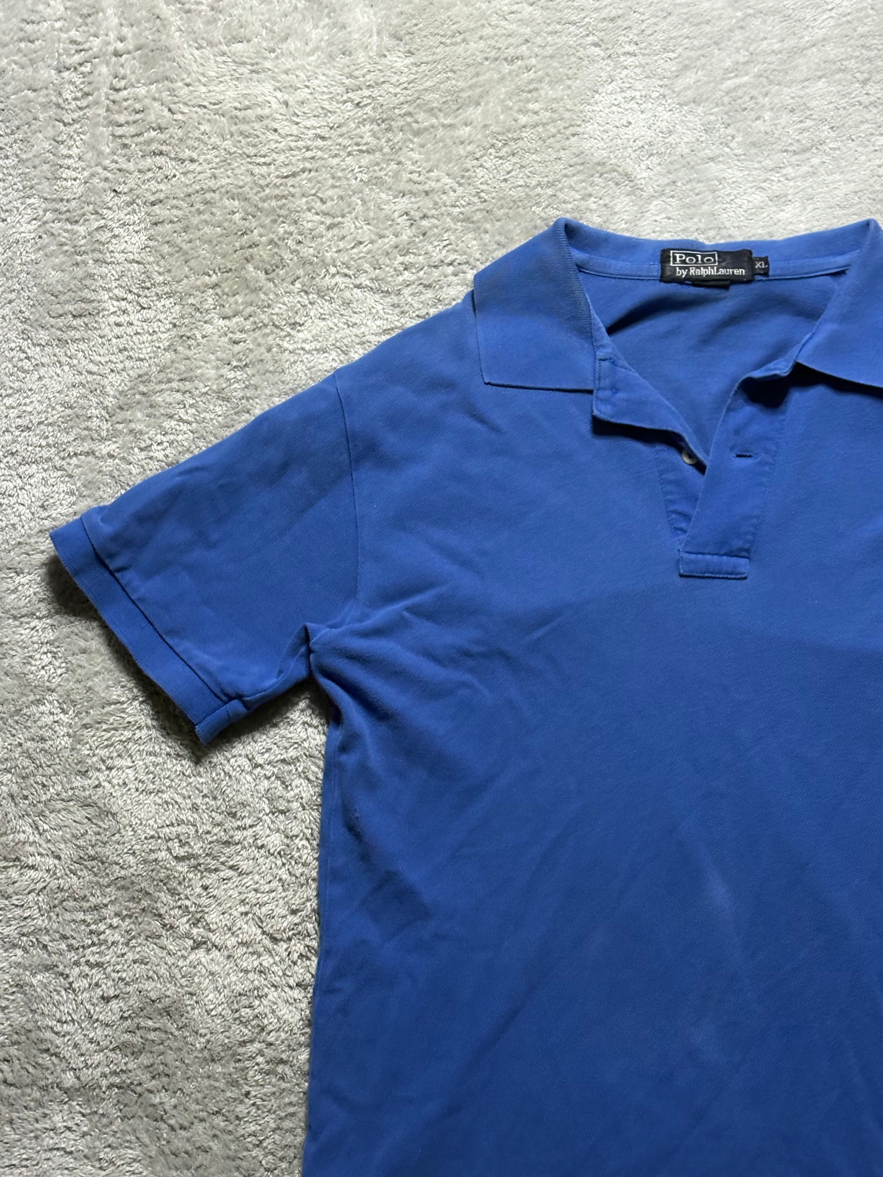 Polo Ralph Lauren Poloshirt Blau Rot Vintage XL