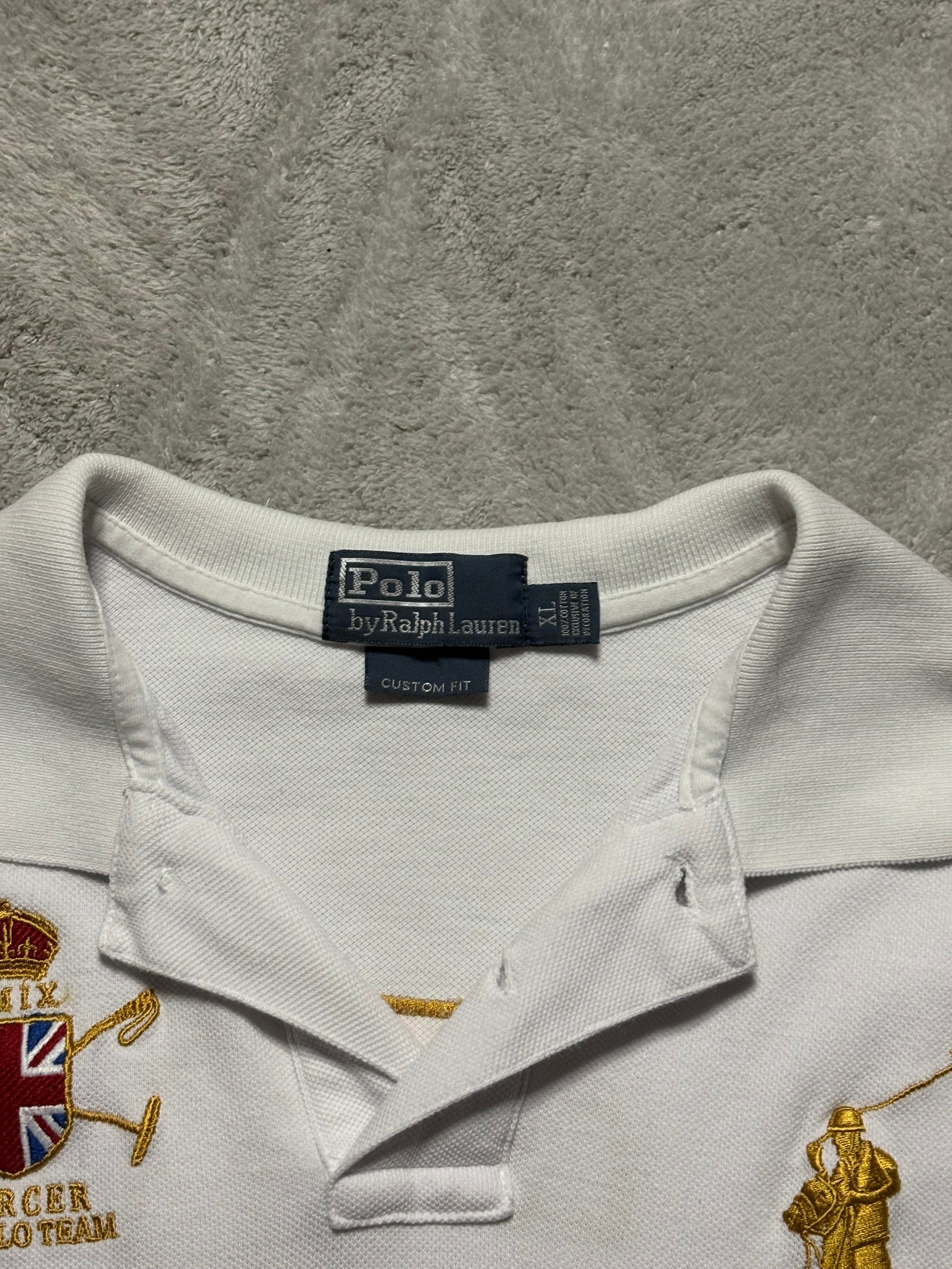 Ralph Lauren Vintage Big Pony Polo Weiß/Gold XL
