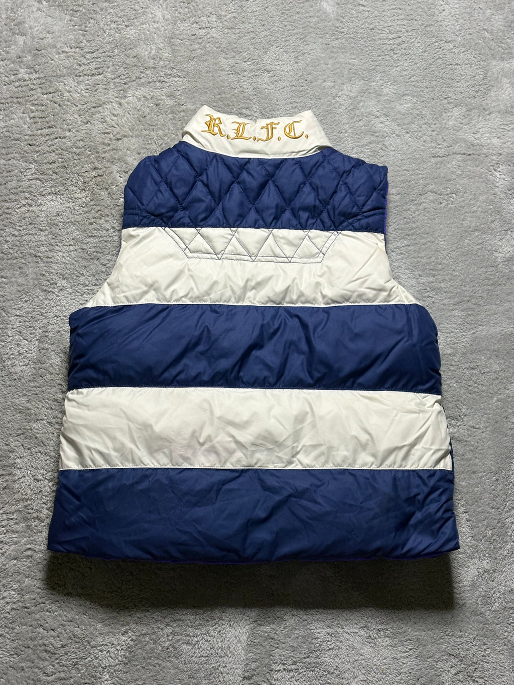 Ralph Lauren Wendeweste Daunenweste Blau Lila Reversible L