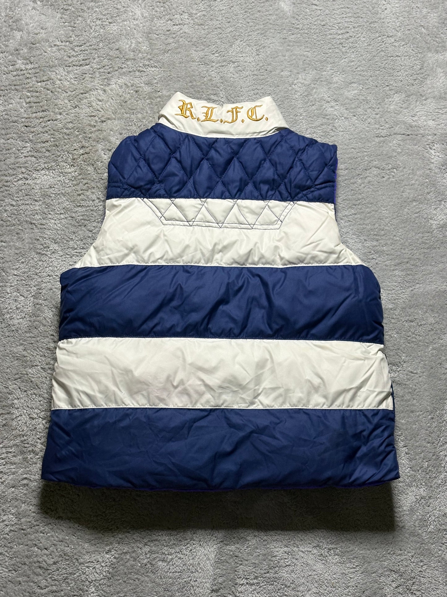 Ralph Lauren Wendeweste Daunenweste Blau Lila Reversible L