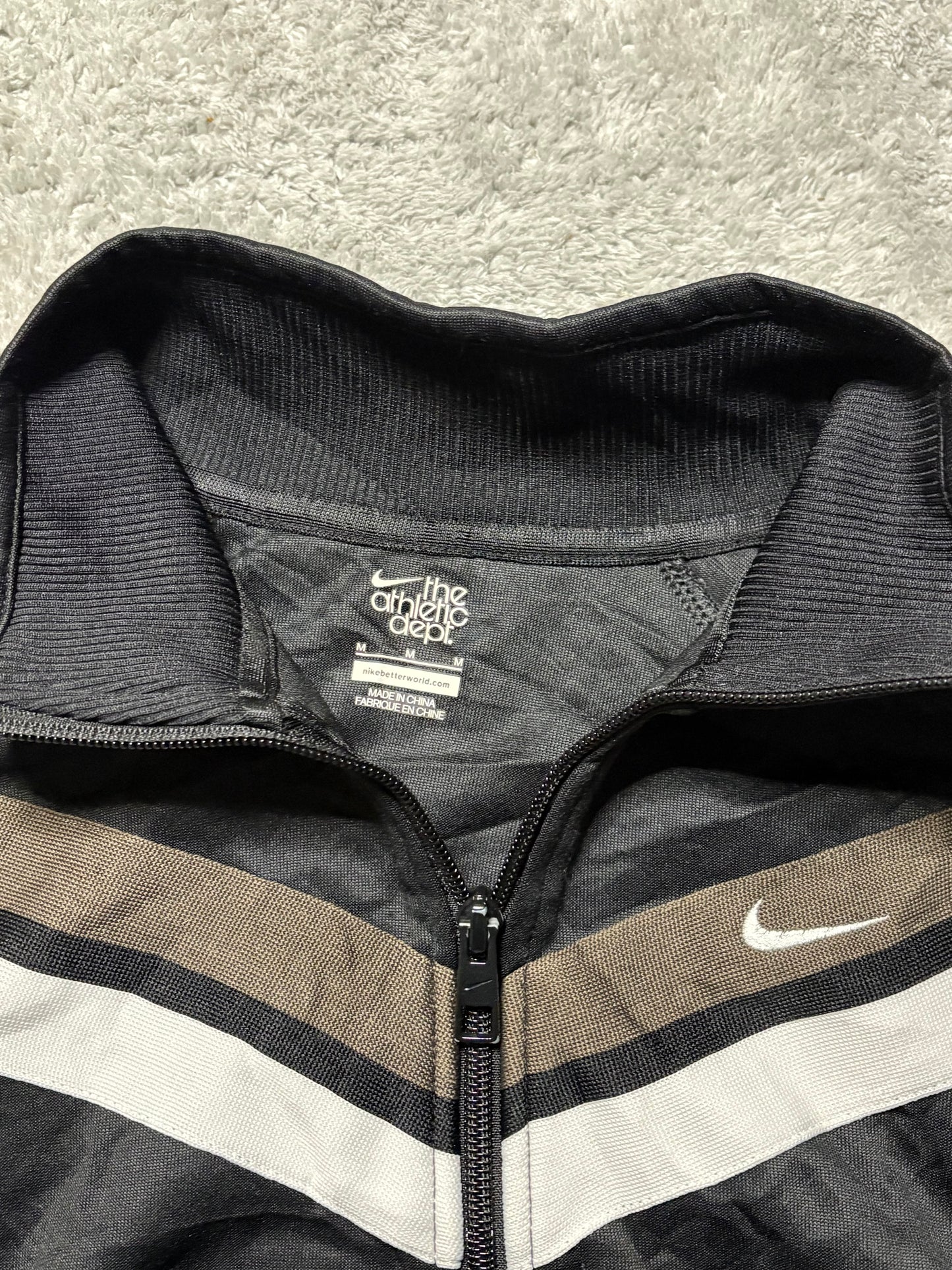 Nike Track Jacket Schwarz Vintage Y2K Swoosh M