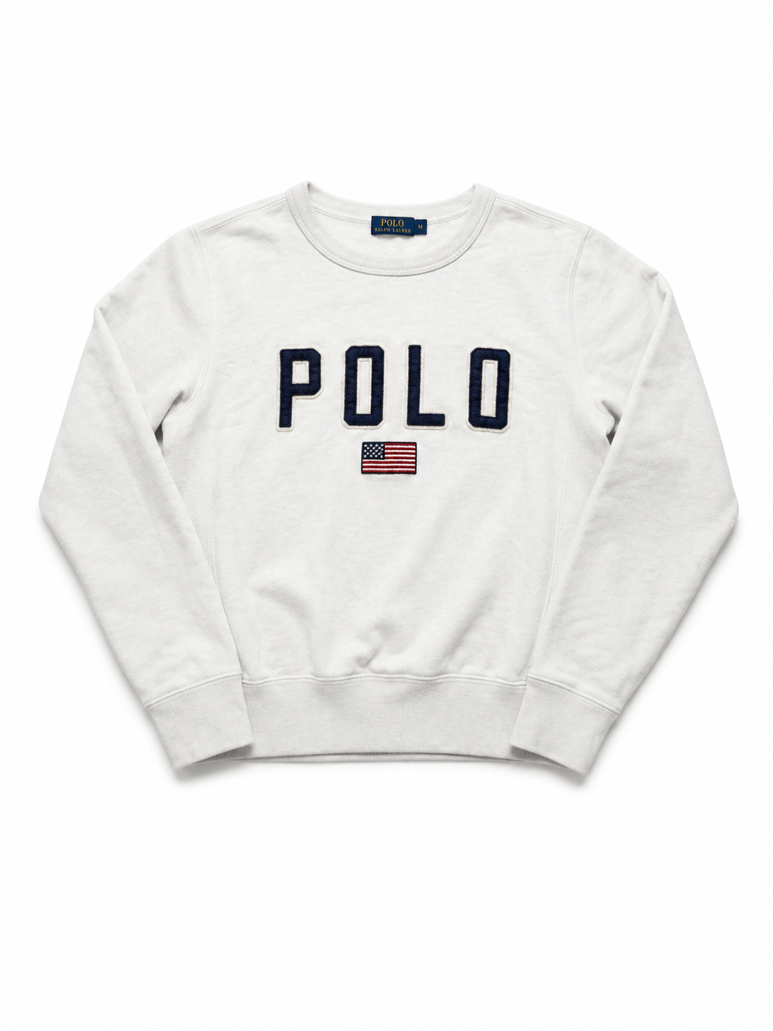 Polo Ralph Lauren USA Flag Sweatshirt Weiß M