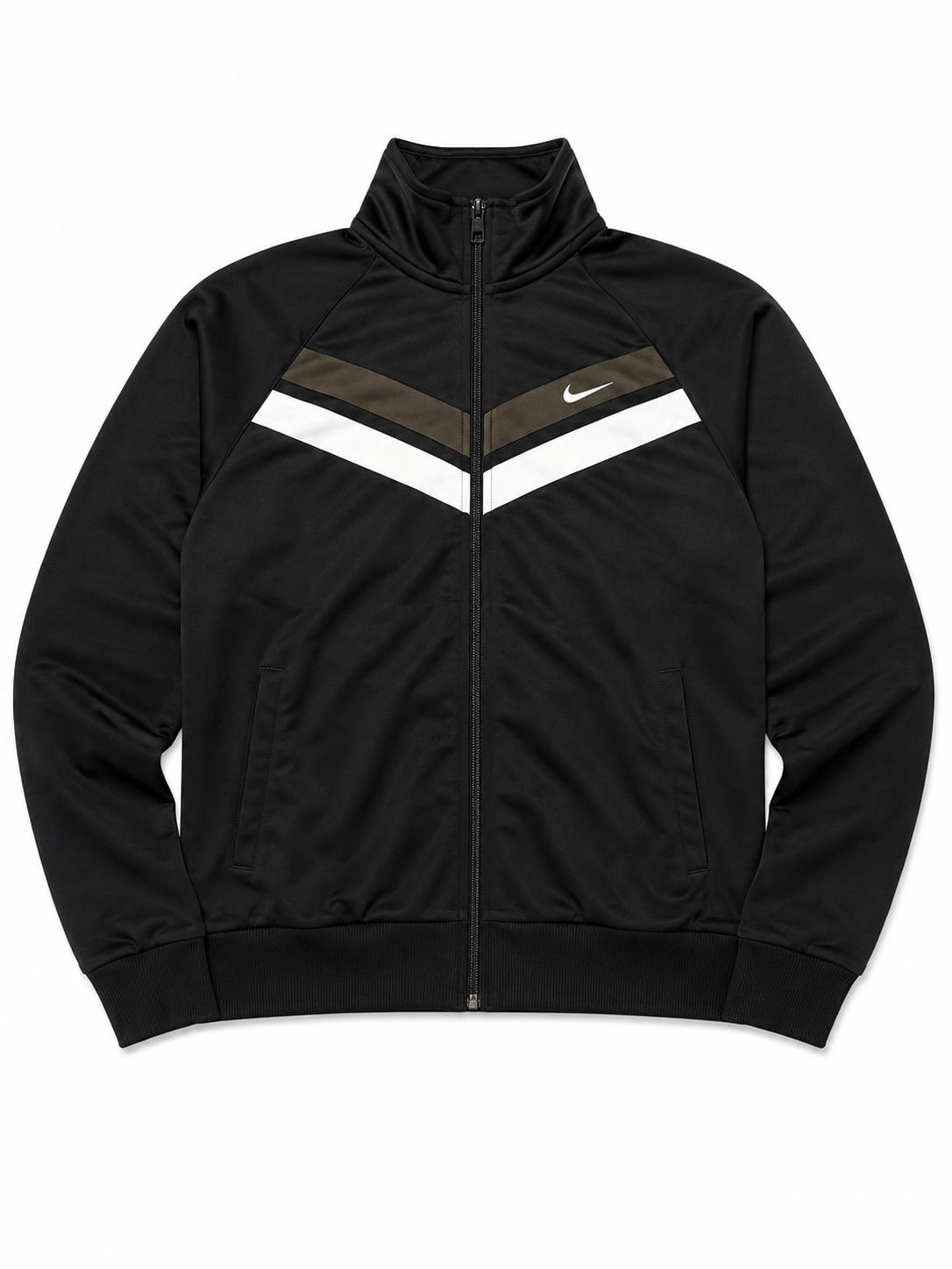 Nike Track Jacket Schwarz Vintage Y2K Swoosh M