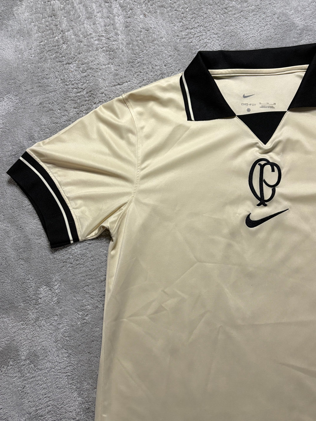 Nike Corinthians Dri-FIT Fußballtrikot Creme/Schwarz XL