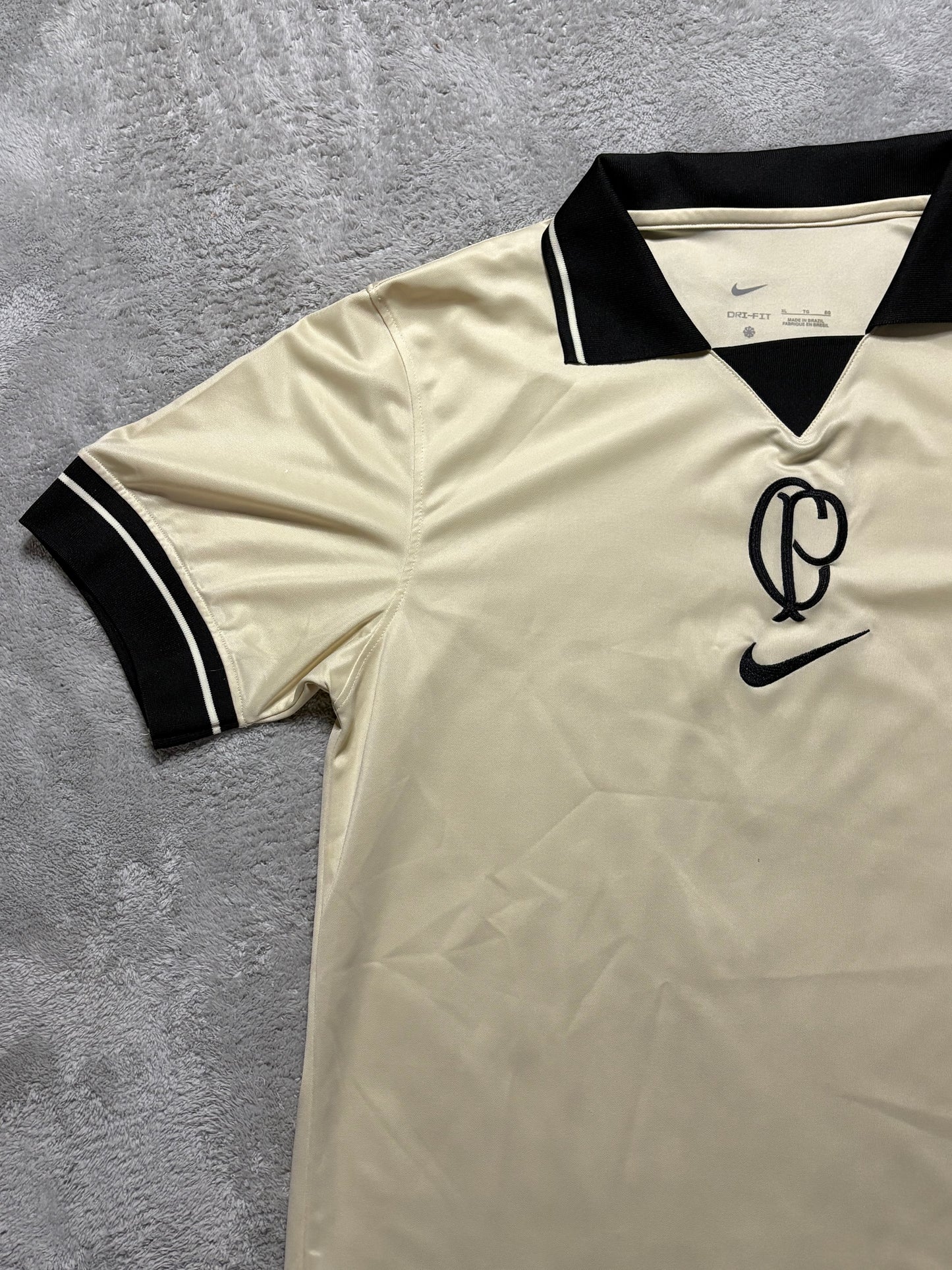 Nike Corinthians Dri-FIT Fußballtrikot Creme/Schwarz XL