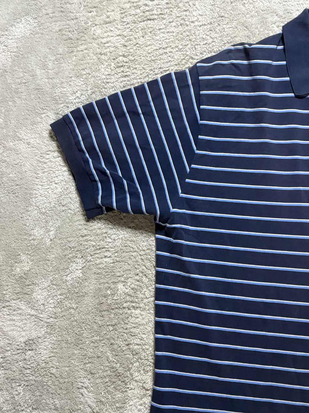 Polo Ralph Lauren Streifen Poloshirt Navy Blau XL
