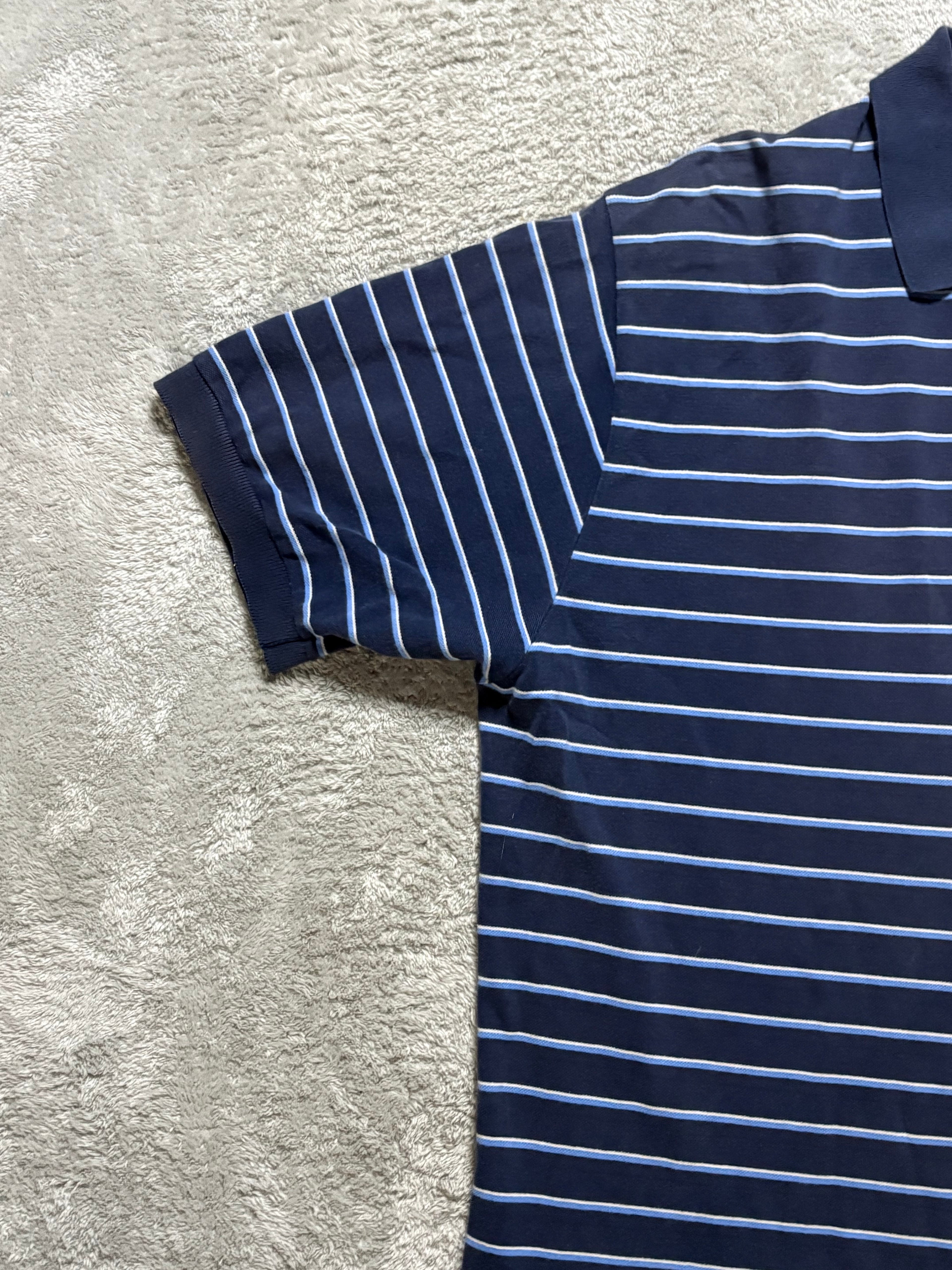 Polo Ralph Lauren Streifen Poloshirt Navy Blau XL