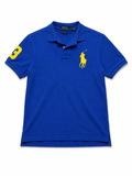 Polo Ralph Lauren Big Pony Poloshirt Blau Gelb S