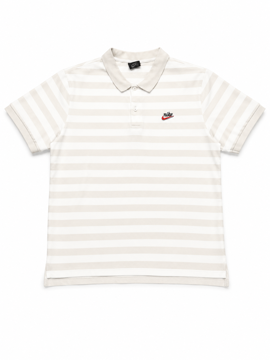 Nike Vintage Stripe Poloshirt Beige Creme XL