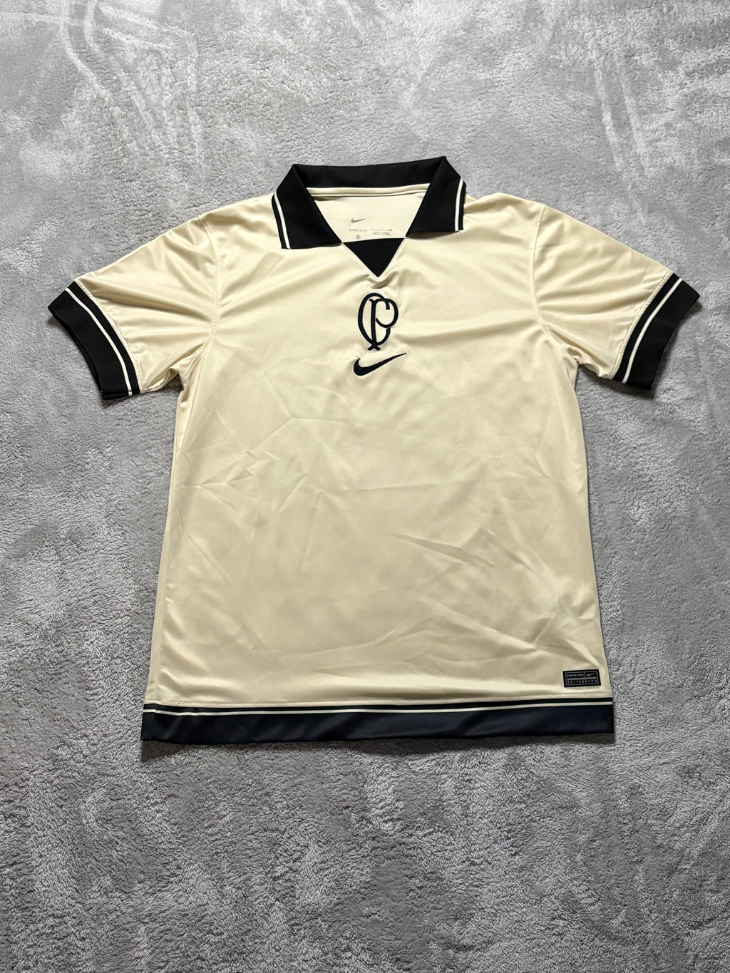 Nike Corinthians Dri-FIT Fußballtrikot Creme/Schwarz XL
