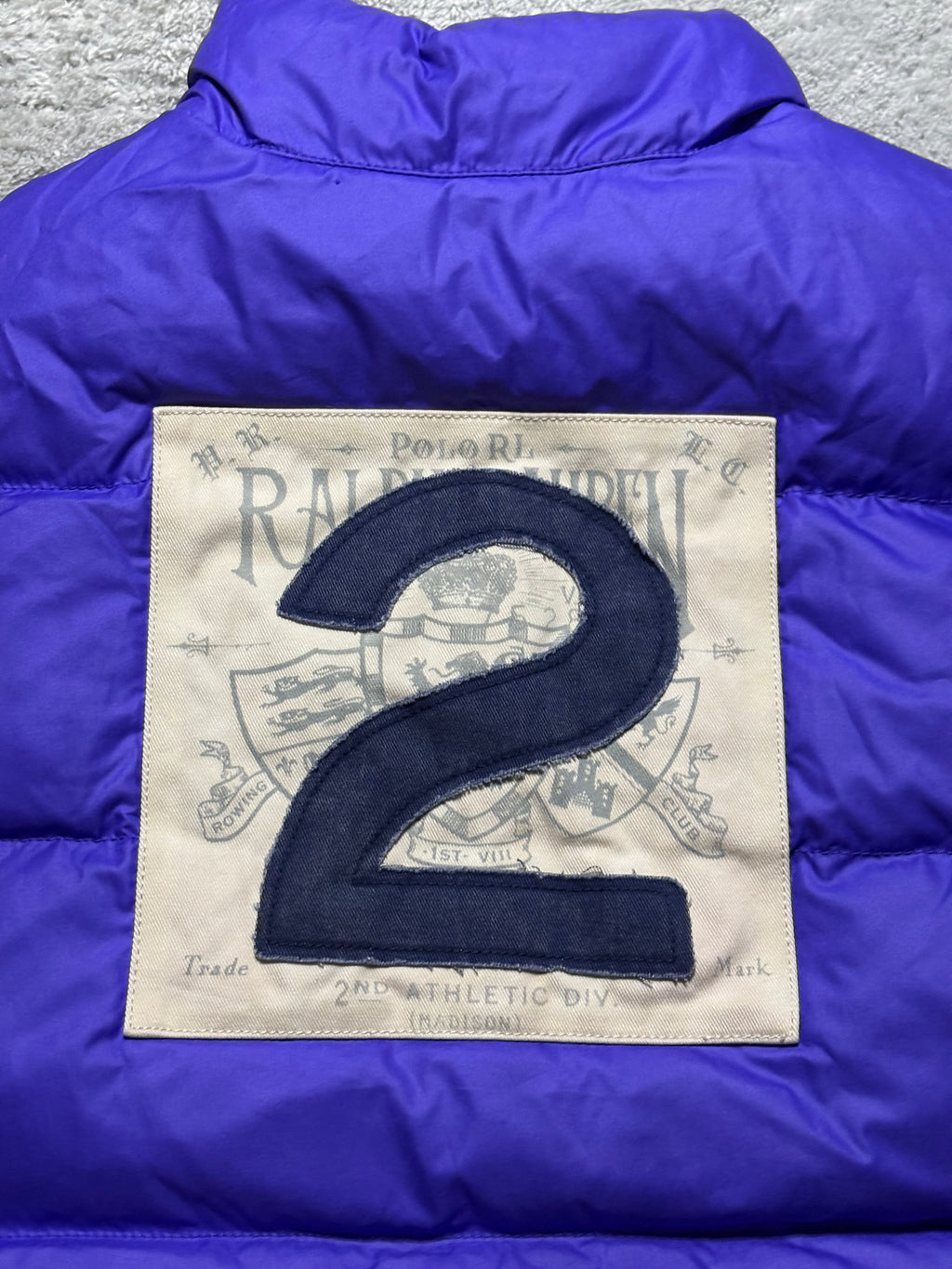 Ralph Lauren Wendeweste Daunenweste Blau Lila Reversible L