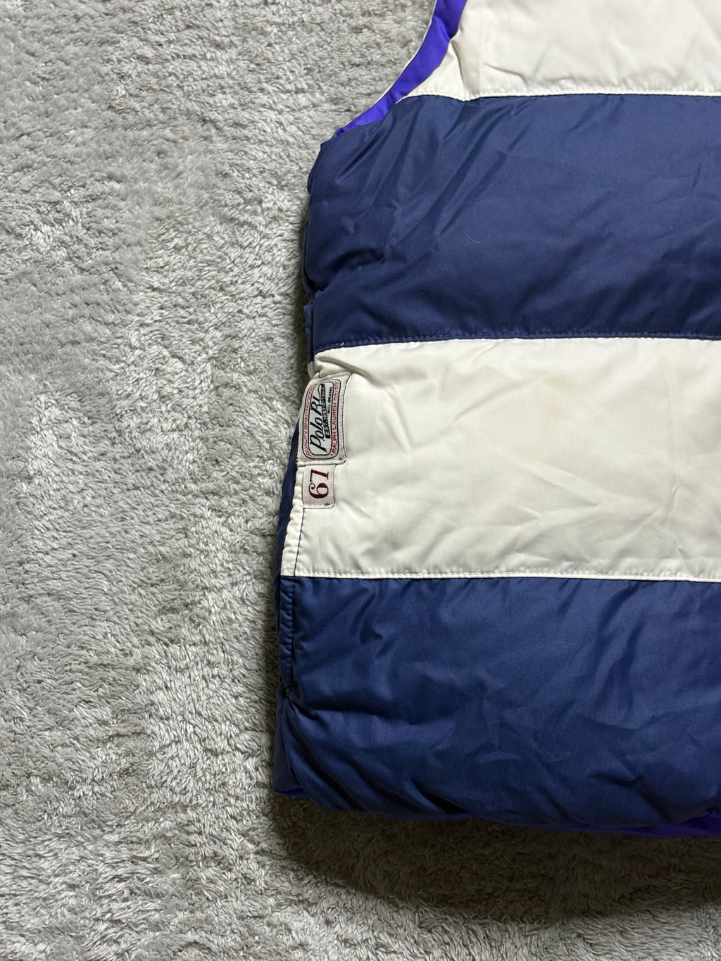 Ralph Lauren Wendeweste Daunenweste Blau Lila Reversible L