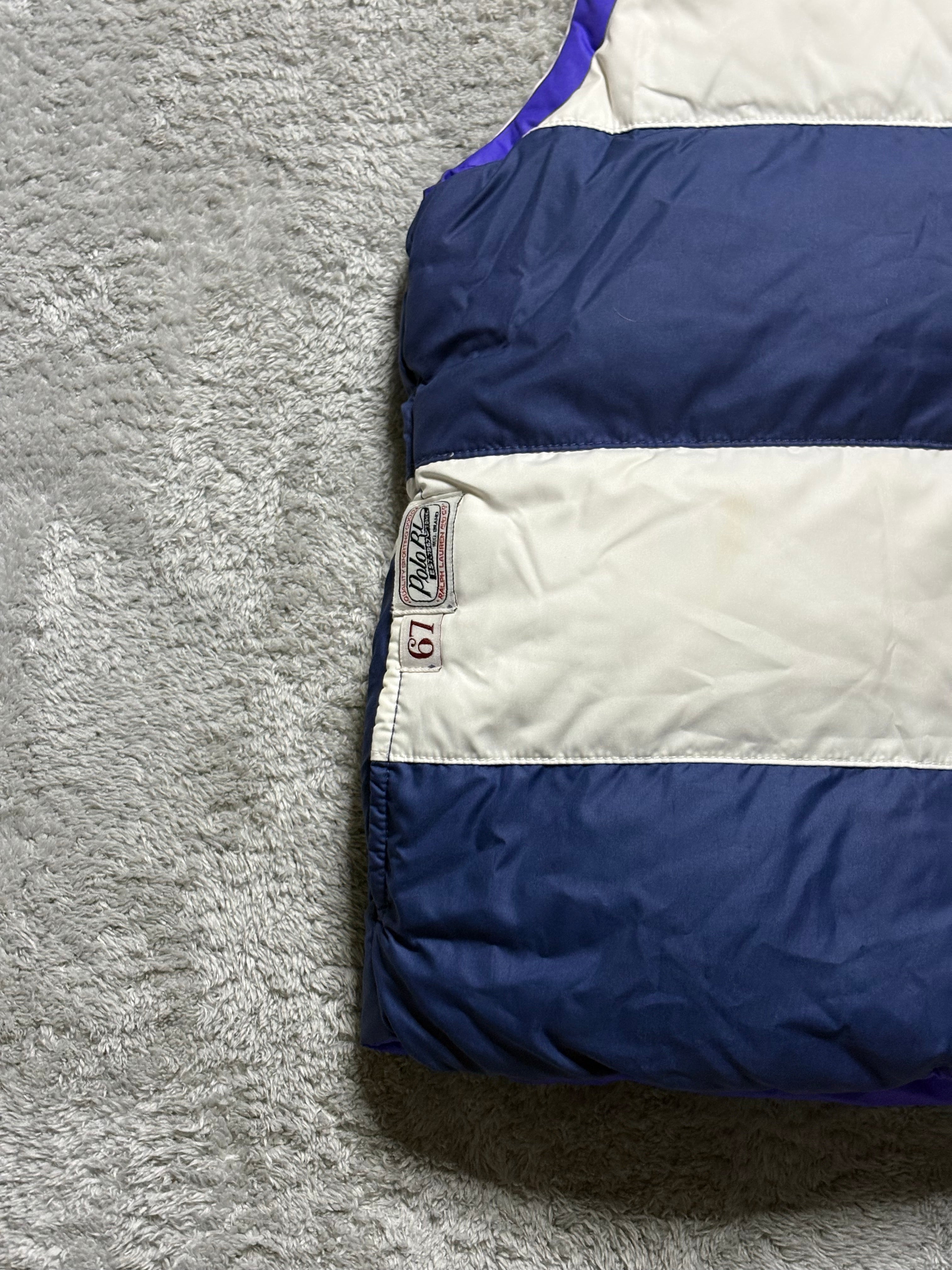 Ralph Lauren Wendeweste Daunenweste Blau Lila Reversible L
