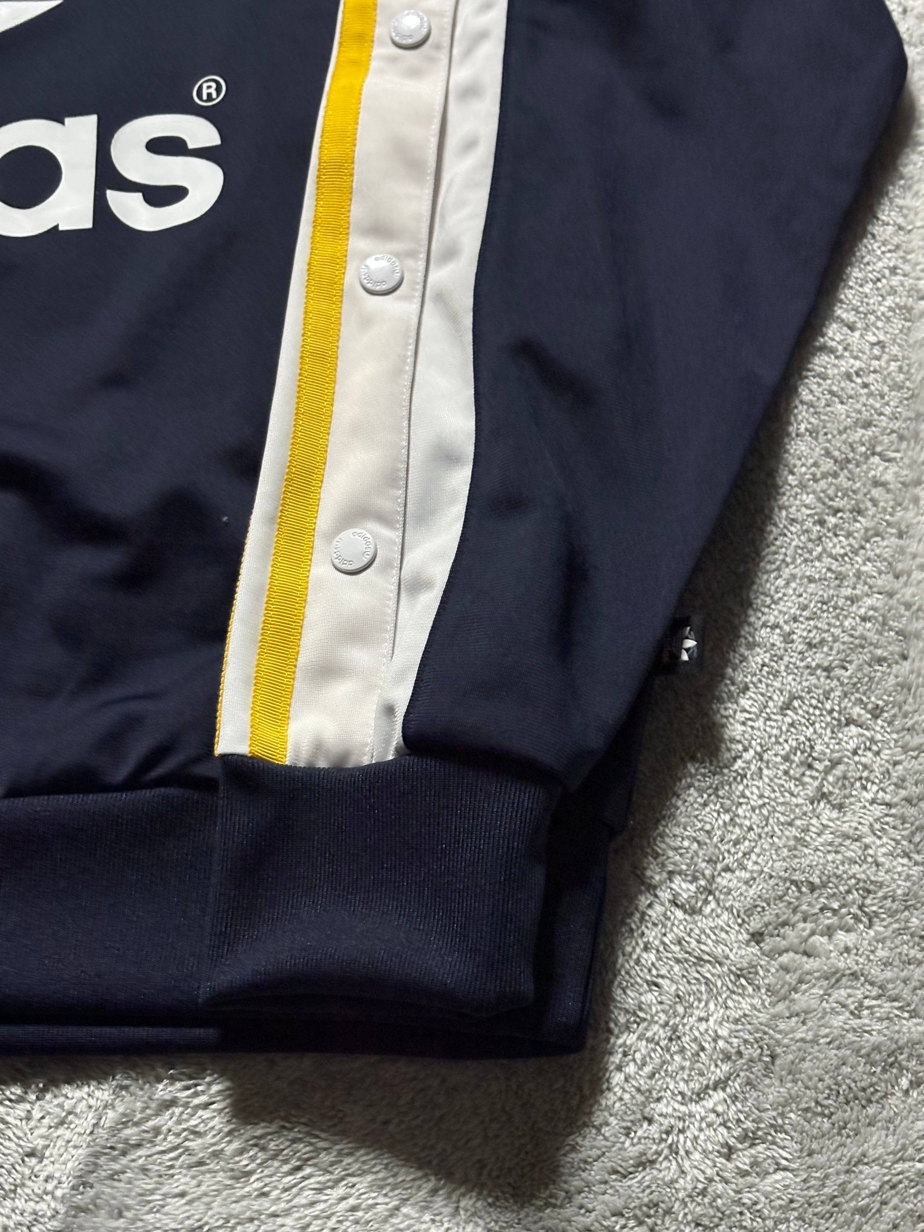 Adidas Originals Snap Button Pullover Trefoil Logo Backprint M