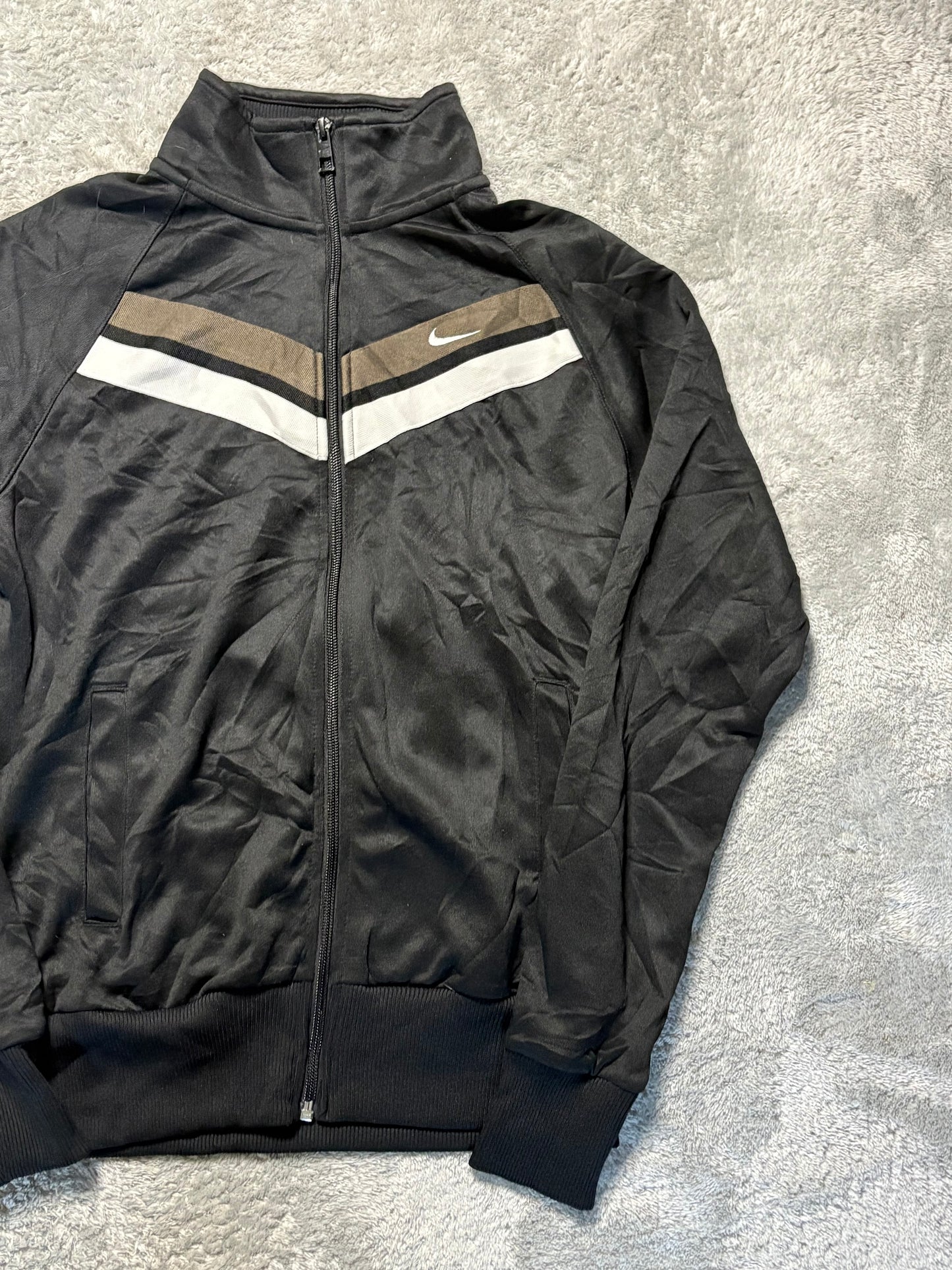 Nike Track Jacket Schwarz Vintage Y2K Swoosh M