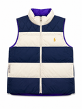 Ralph Lauren Wendeweste Daunenweste Blau Lila Reversible L