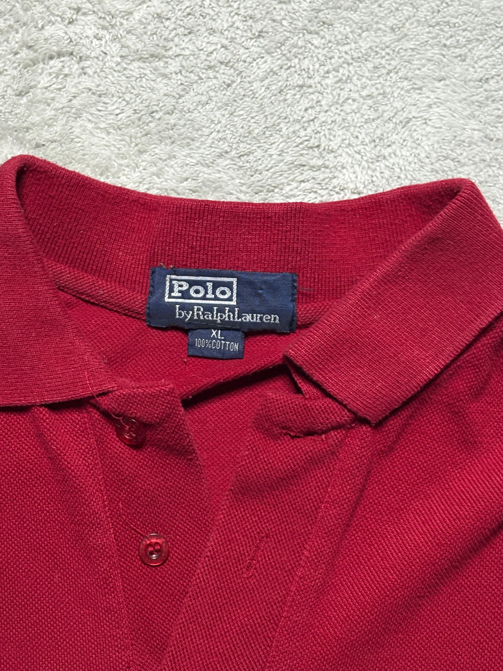 Polo Ralph Lauren Poloshirt Rot Vintage XL