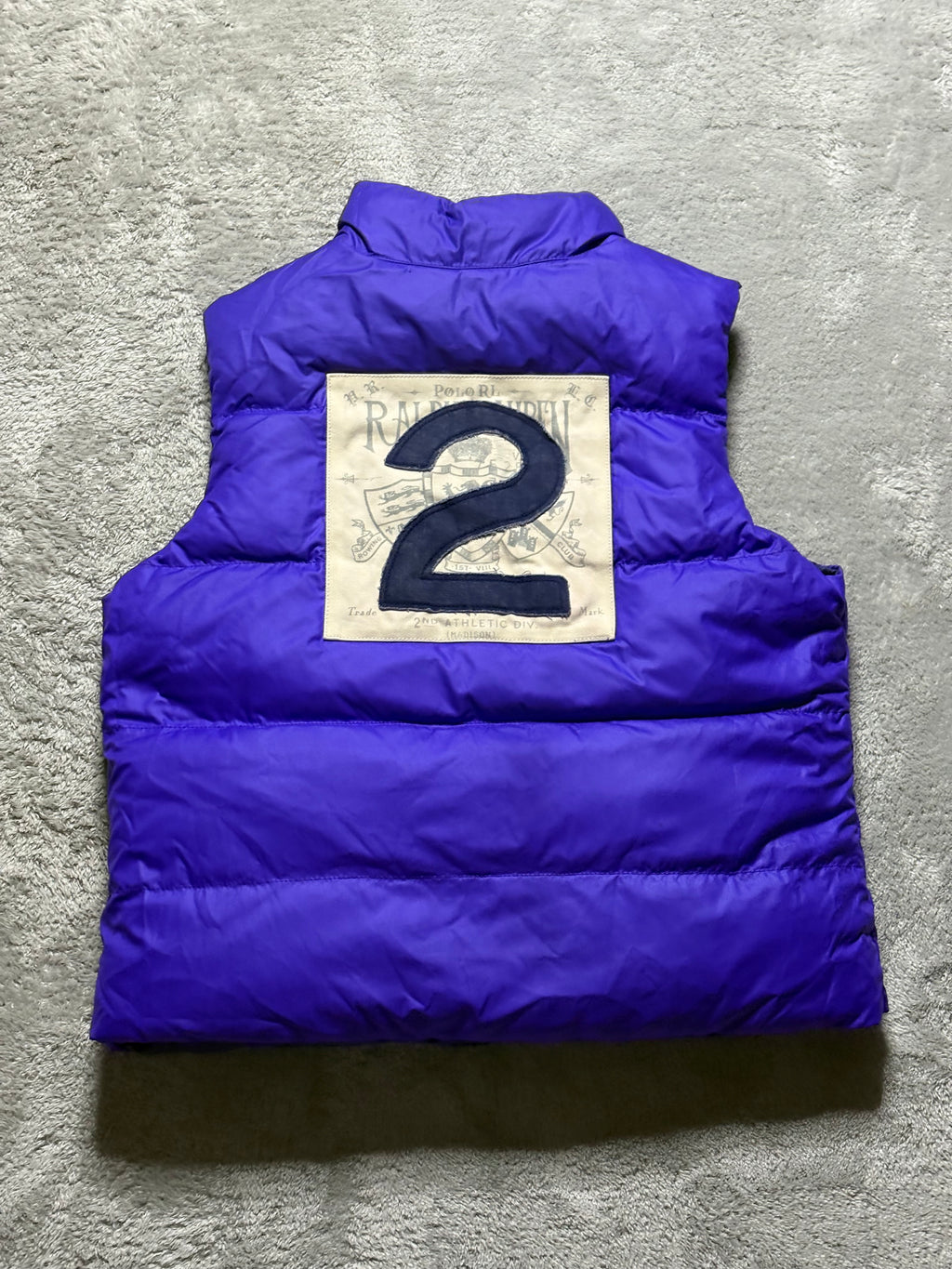 Ralph Lauren Wendeweste Daunenweste Blau Lila Reversible L