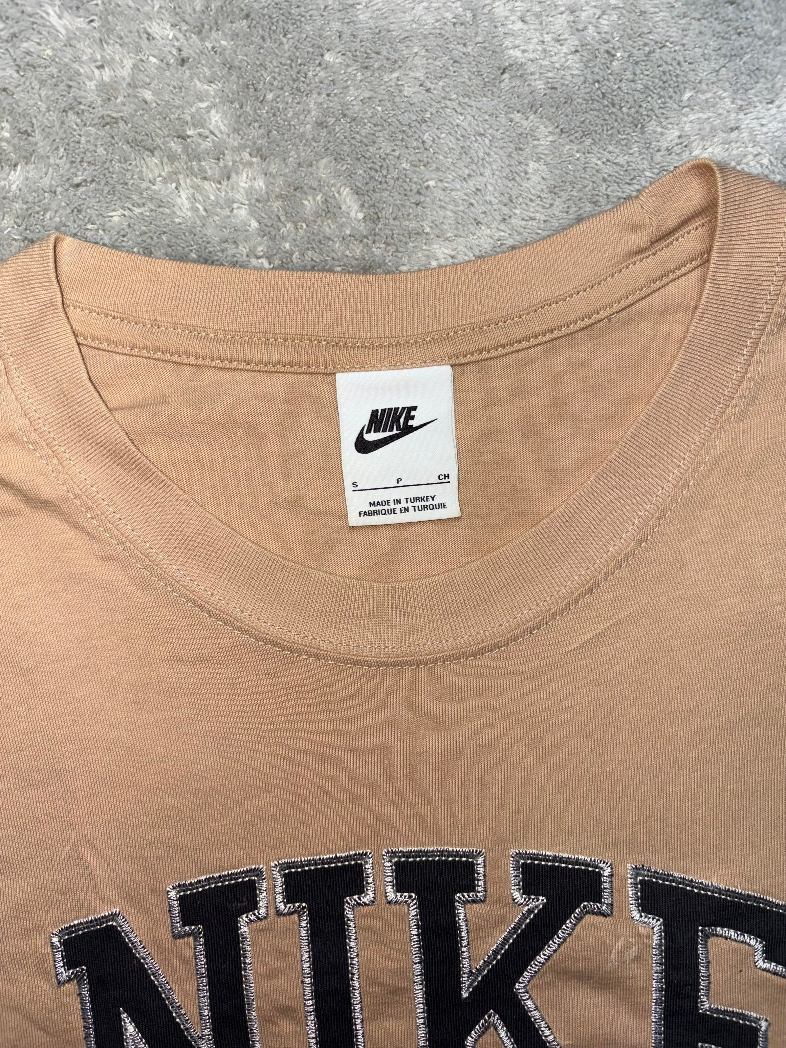 Nike Vintage T Shirt Tee Braun Stick S