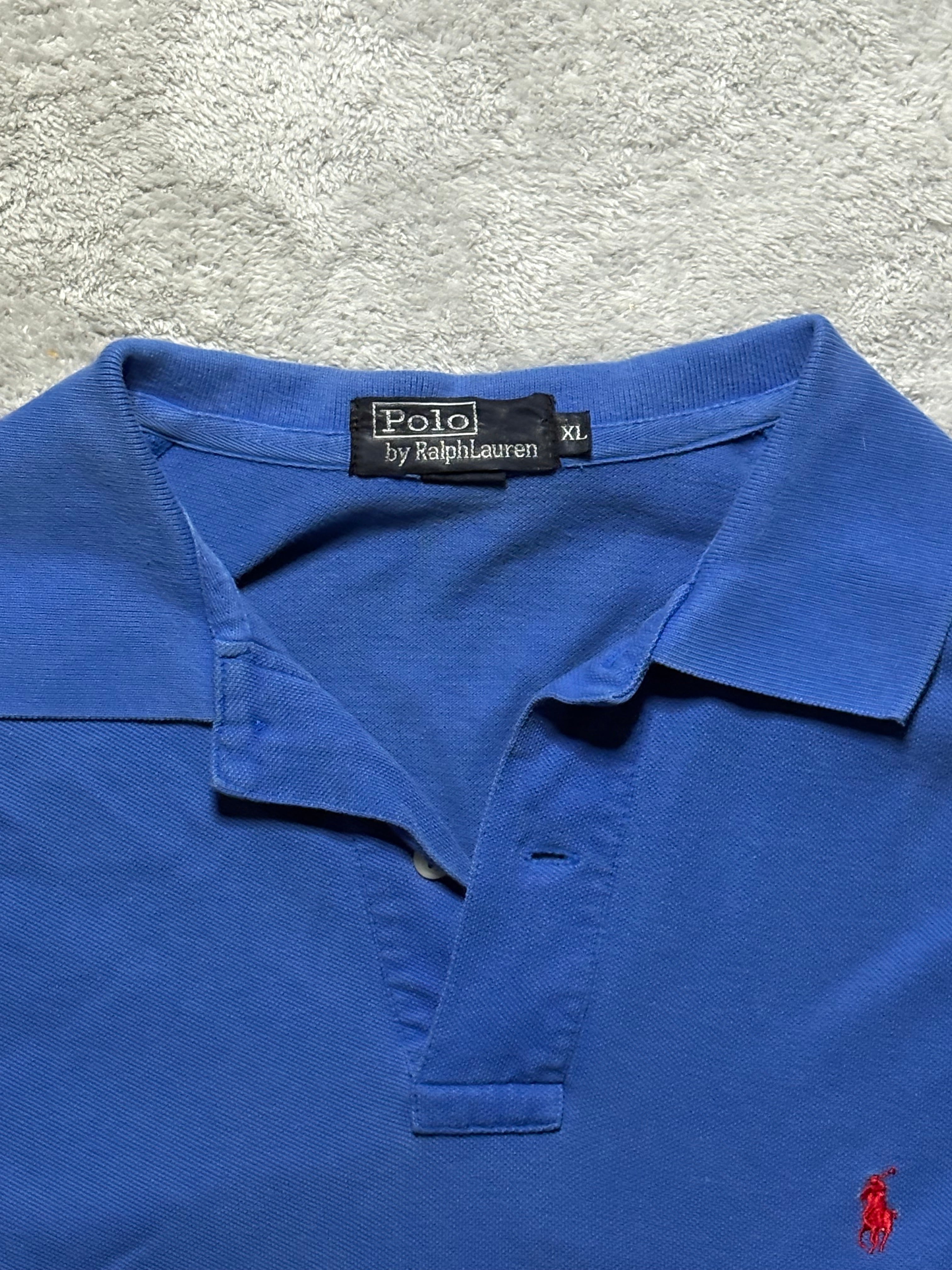 Polo Ralph Lauren Poloshirt Blau Rot Vintage XL