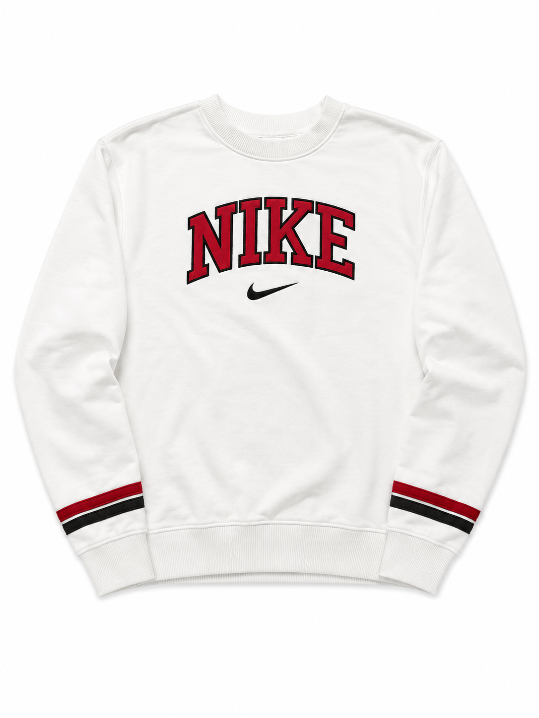 Nike Spellout Crewneck Sweater Weiß Rot Vintage S